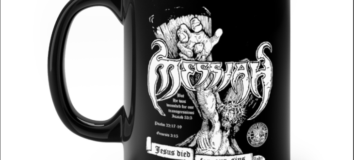 Metal Bible Support Messiah mug